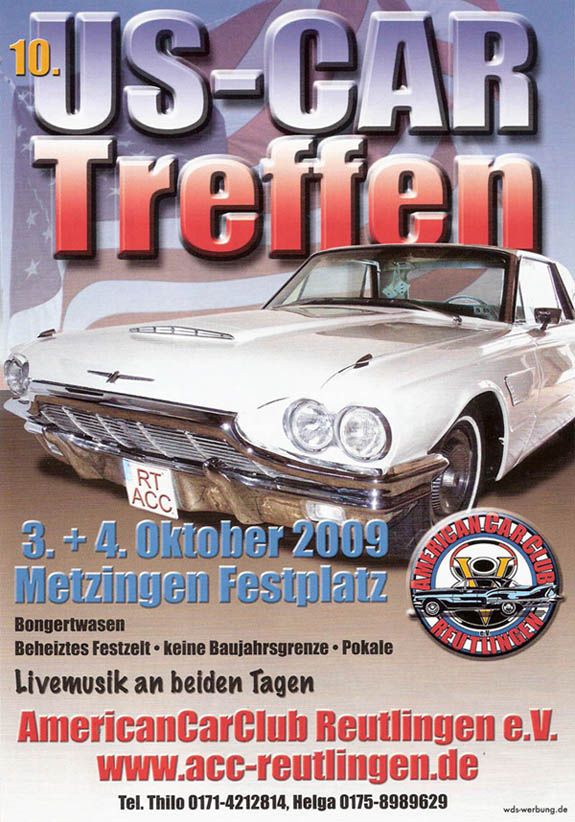 10. US-Car Treffen des ACC Reutlingen e.V.: Veranstaltungs-Flyer Seite 1